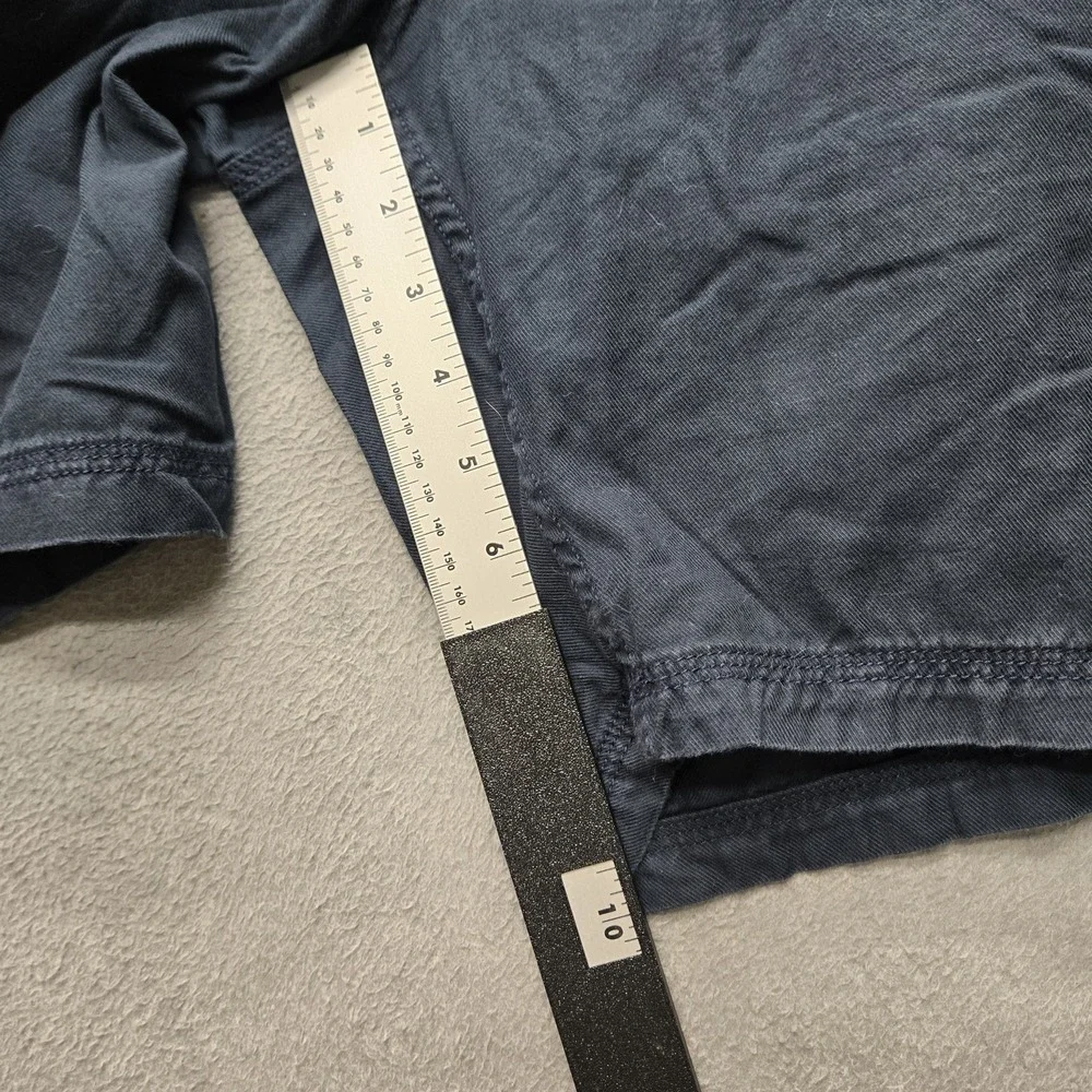 John Varvatos Men Shorts 36 Navy Chino Button 7